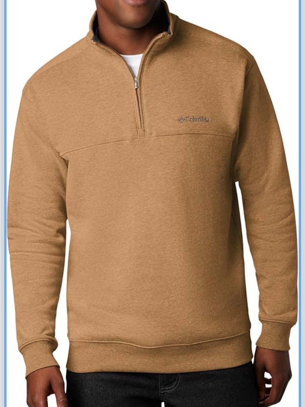 Columbia Men’s Brown Quarter Zip-Up Pullover Medium